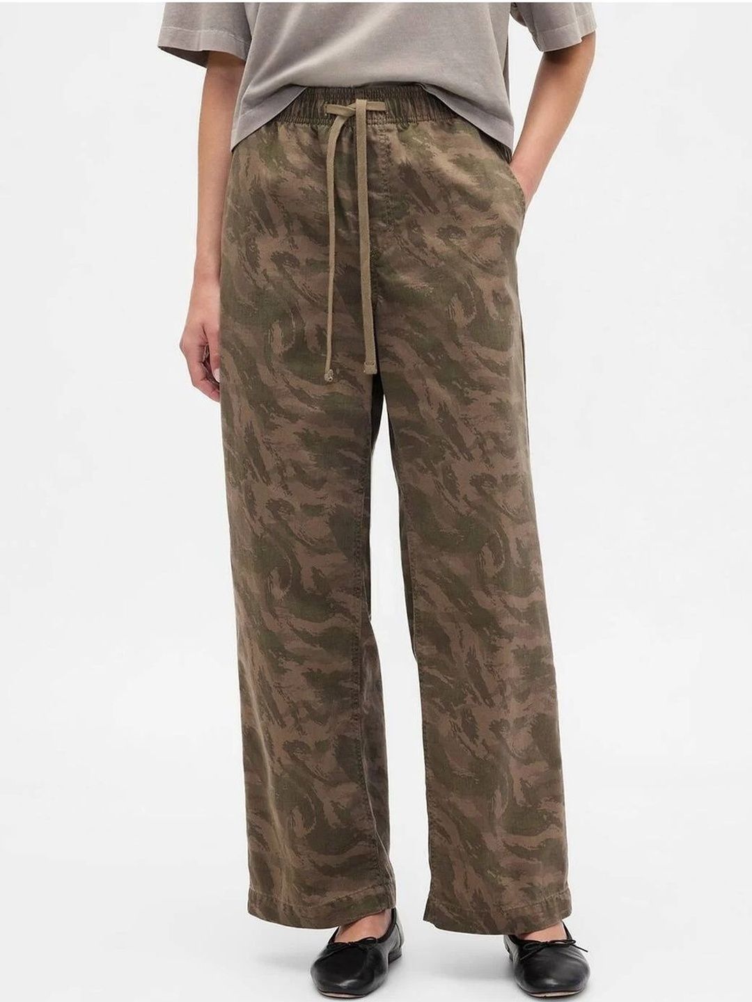Camouflage Printed Cotton Clean Look Jeans