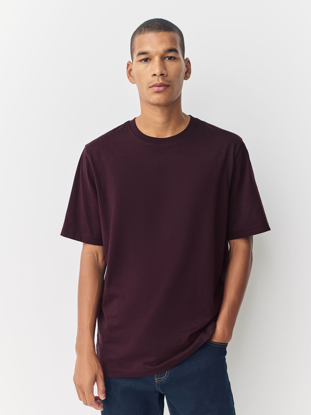 NEXT Solid Round Neck Pure Cotton T-shirt