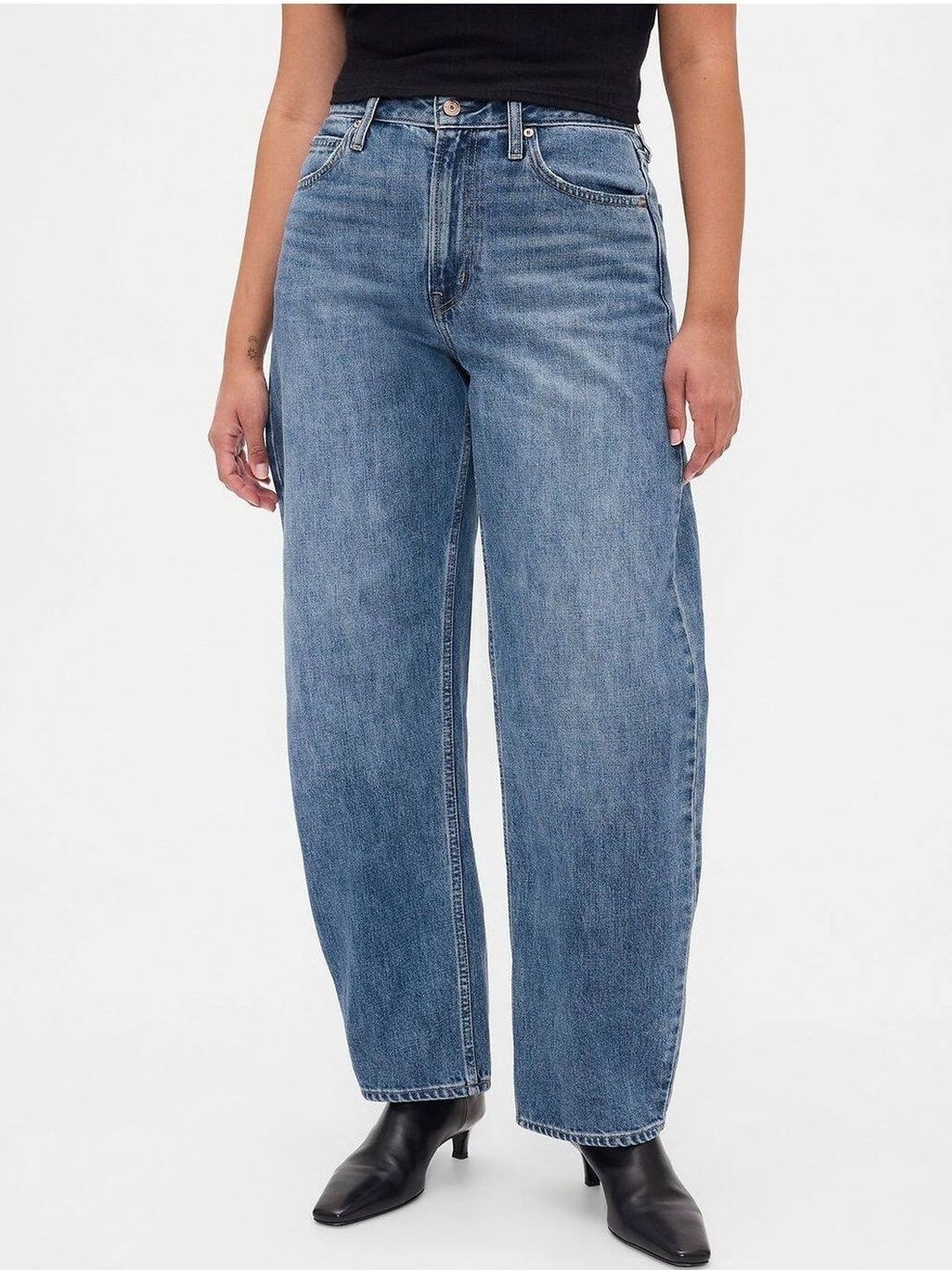 High-Rise Relaxed Fit Wide-Leg Jeans