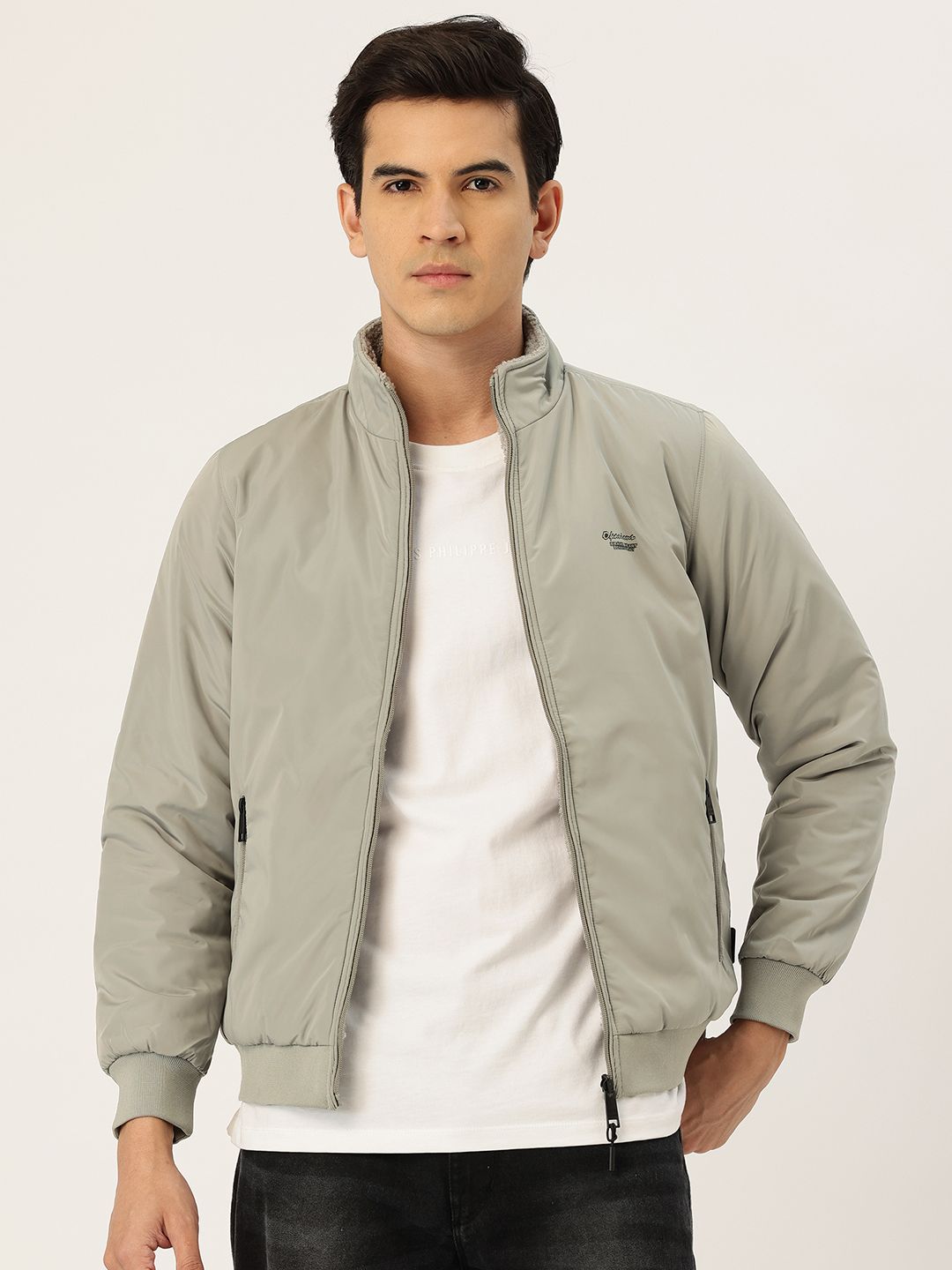 Okane Reversible Mock Collar Bomber Jacket