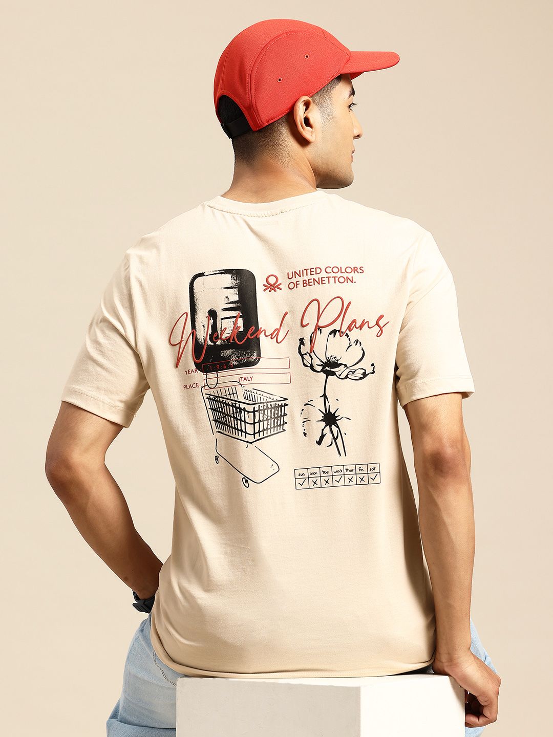 United Colors of Benetton Typography Printed T-shirt
