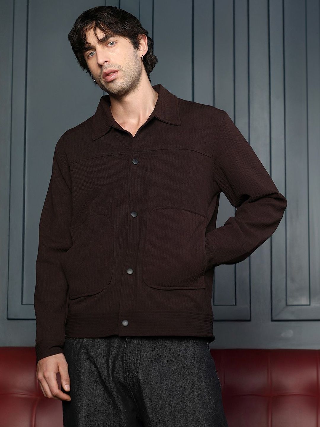 CAHOOT Crease Tactile Panelled Jacket