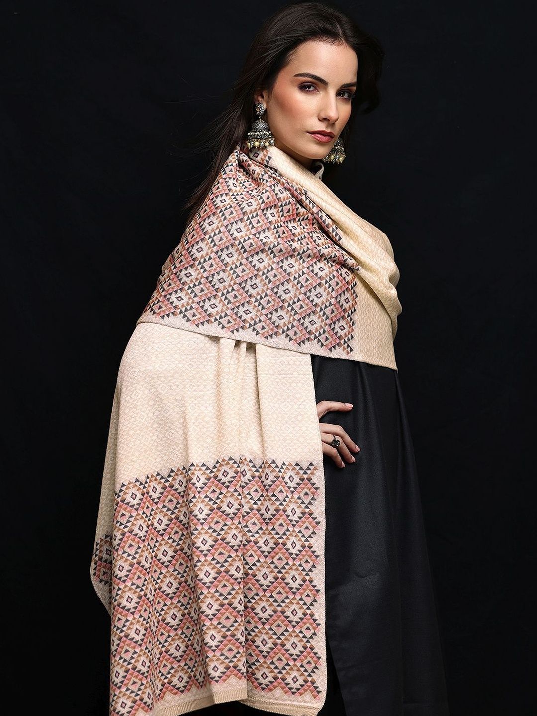 Libas Women Ethnic Motifs Woven Design Shawl