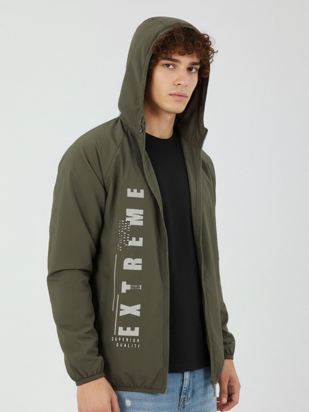 glitchez Typography Printed Tailored Jacket