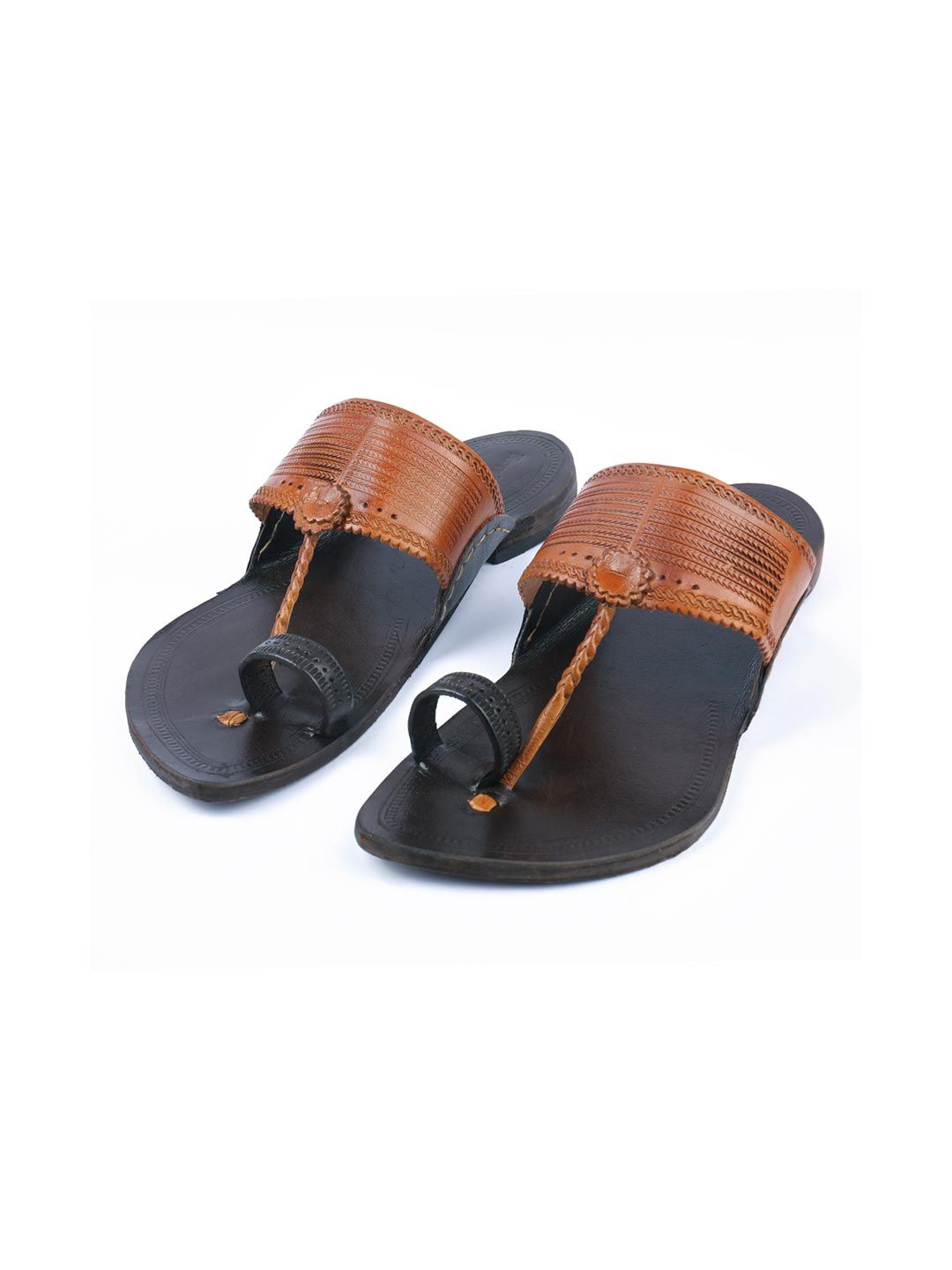 KORAKARI Men Leather Comfort Sandals