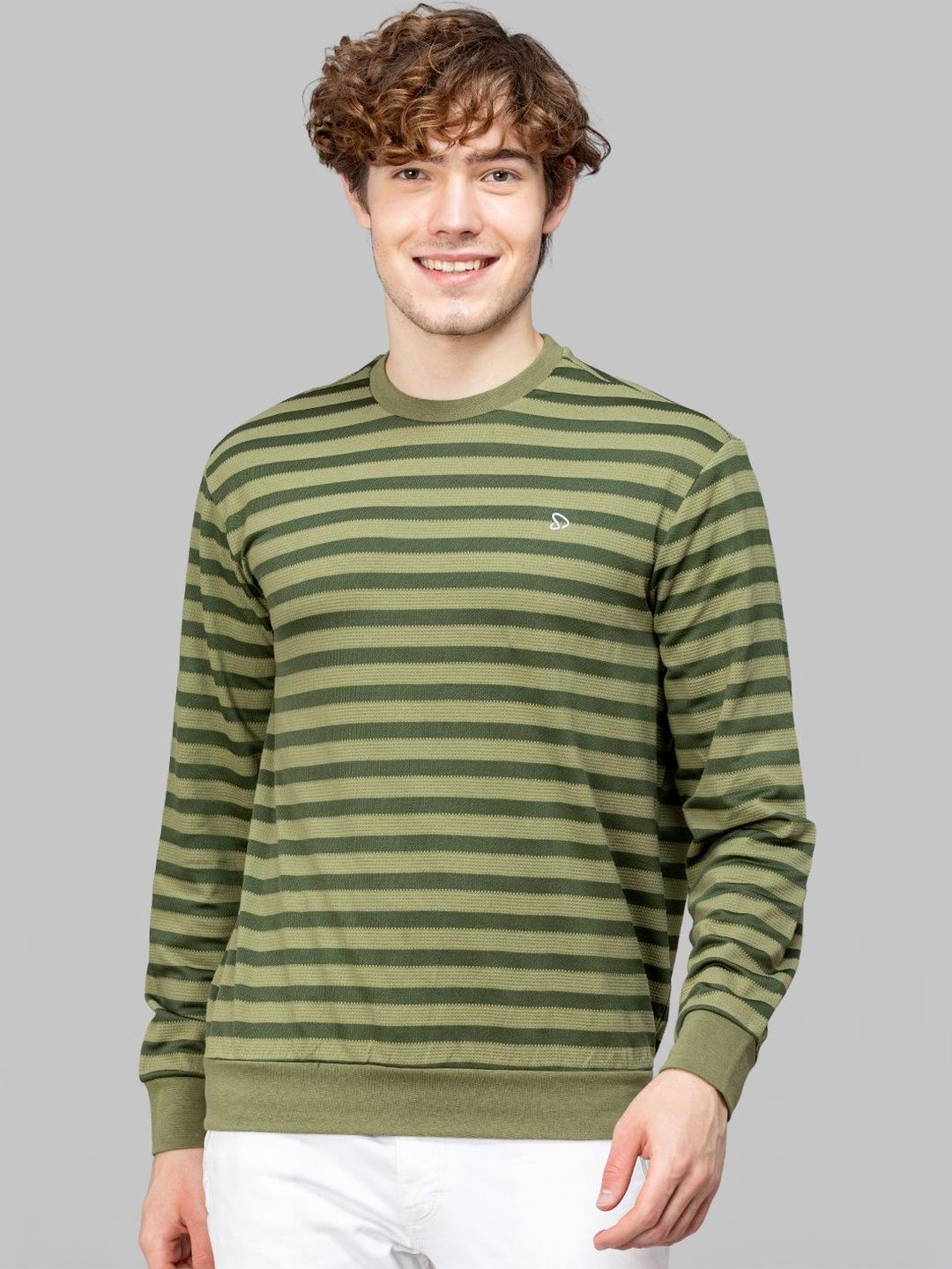 SPORTO Men Striped Sweatshirt