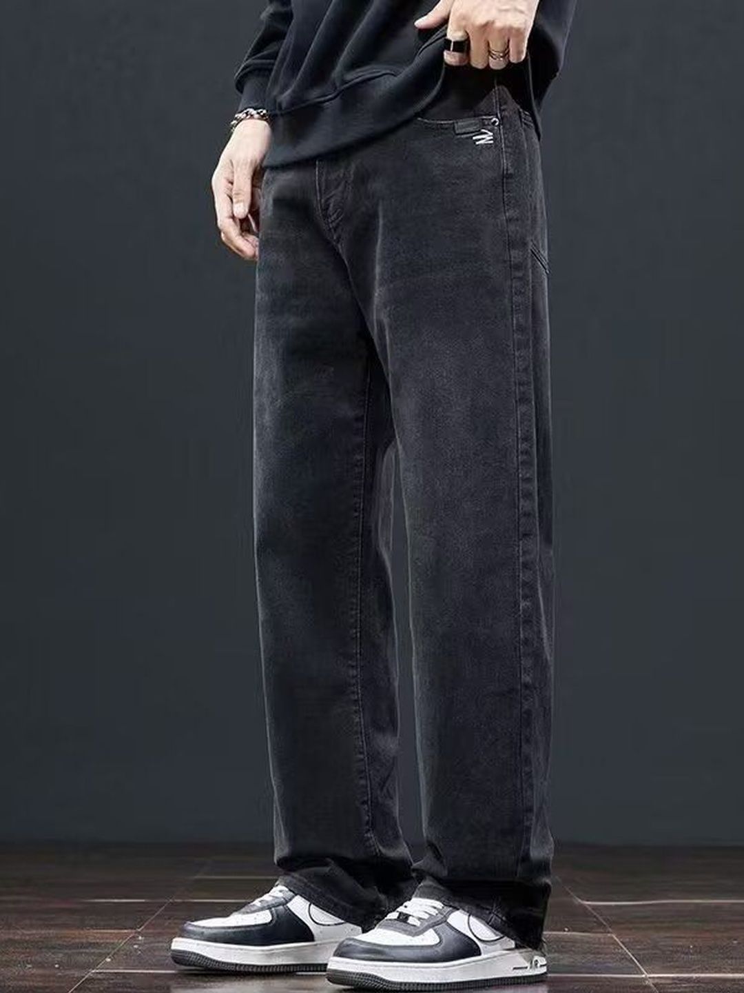 StyleCast x Revolte Men Straight Fit Mid-Rise Light Fade Jeans