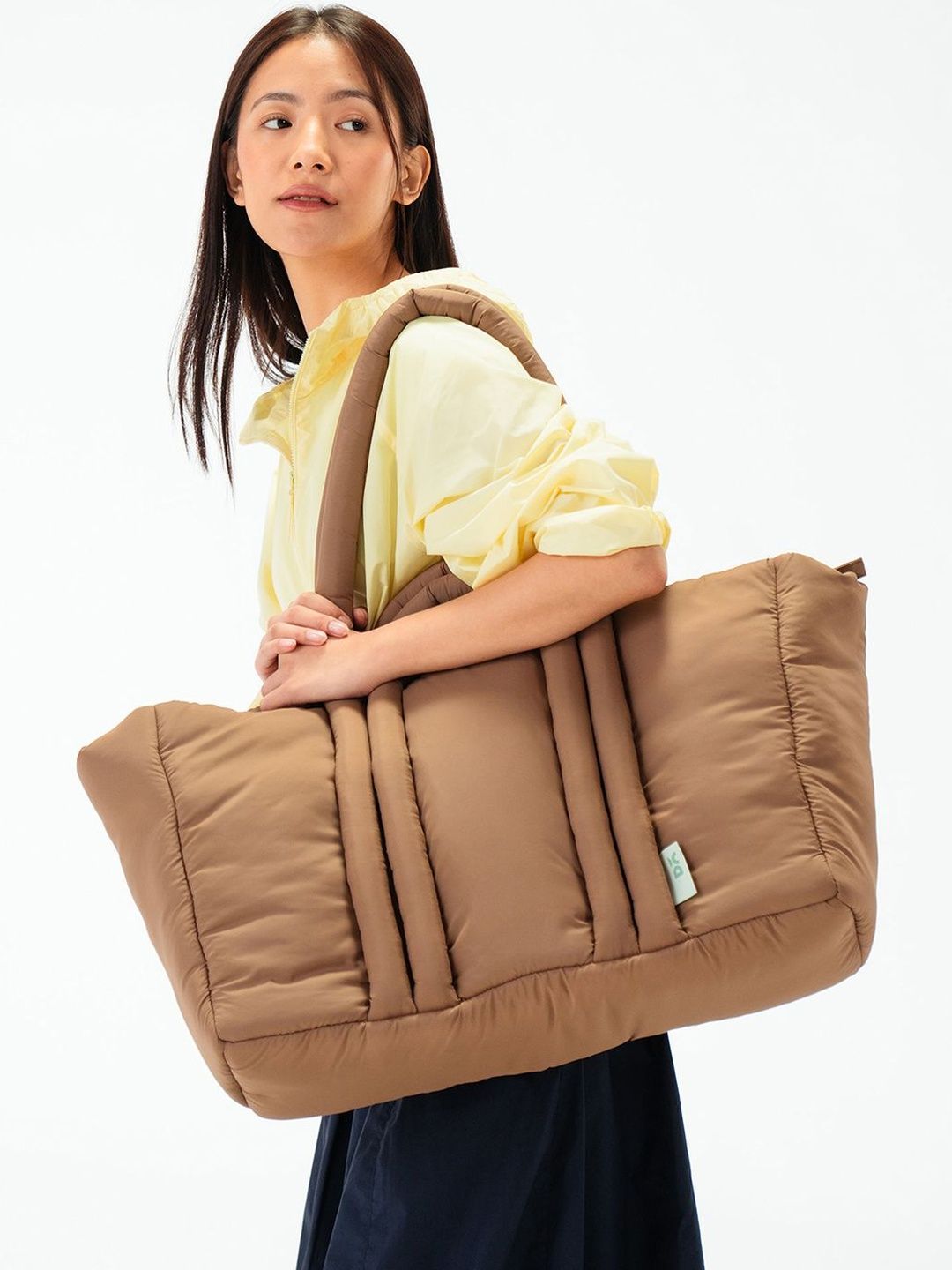Brown Puft Oversized Tote DailyObjects Brown Puft Oversized Tote
