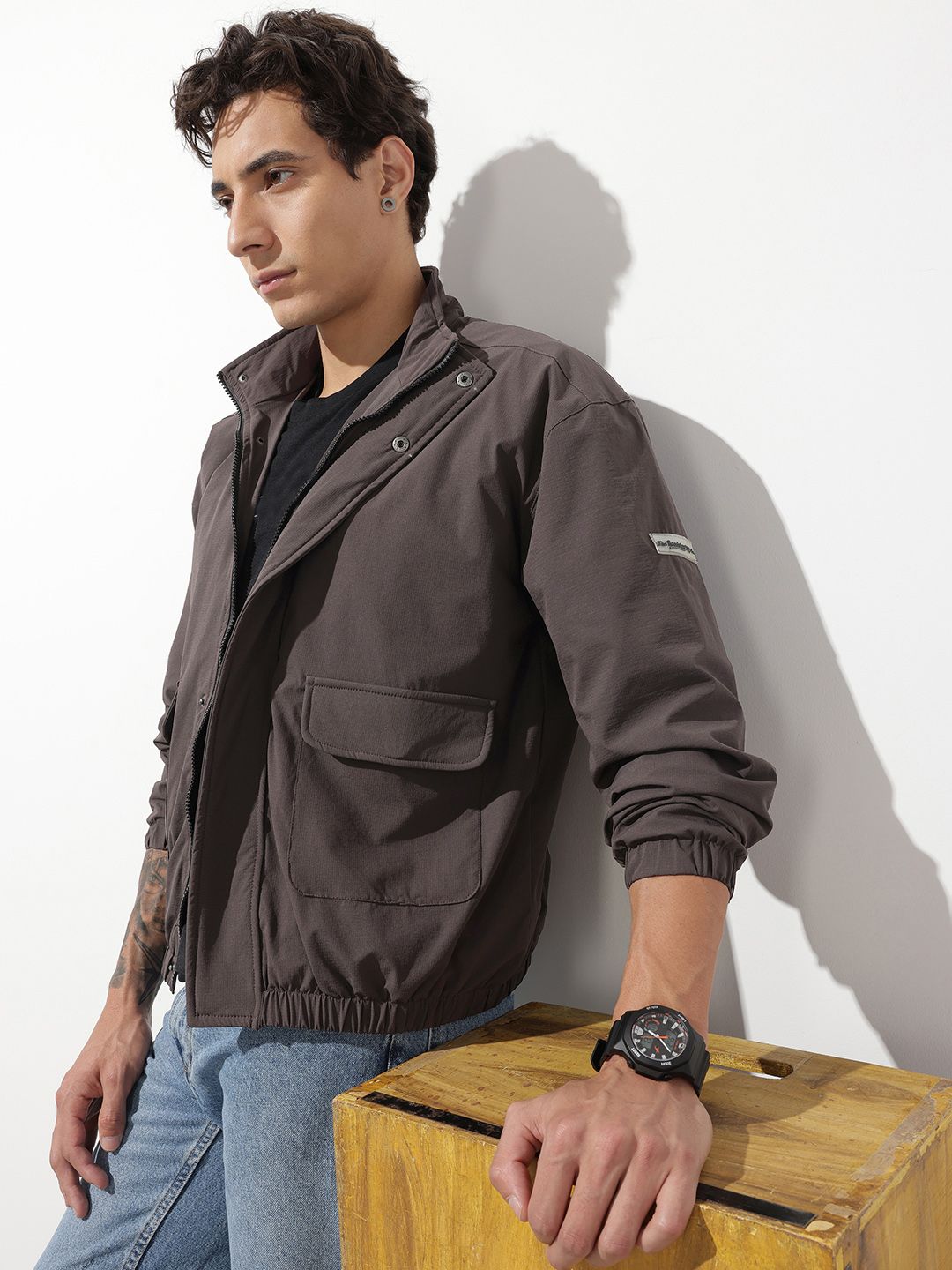 The Roadster Life Co. Mock Collar Tailored Jacket