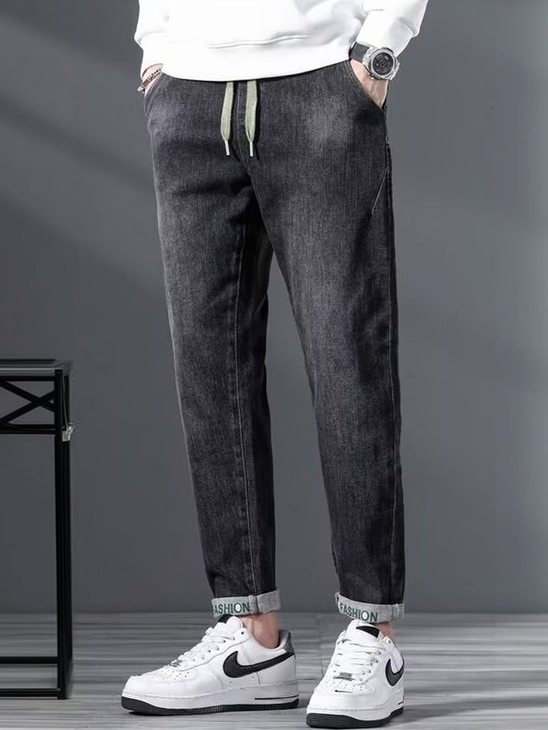 StyleCast x Revolte Men Mid-Rise Light Fade Jeans