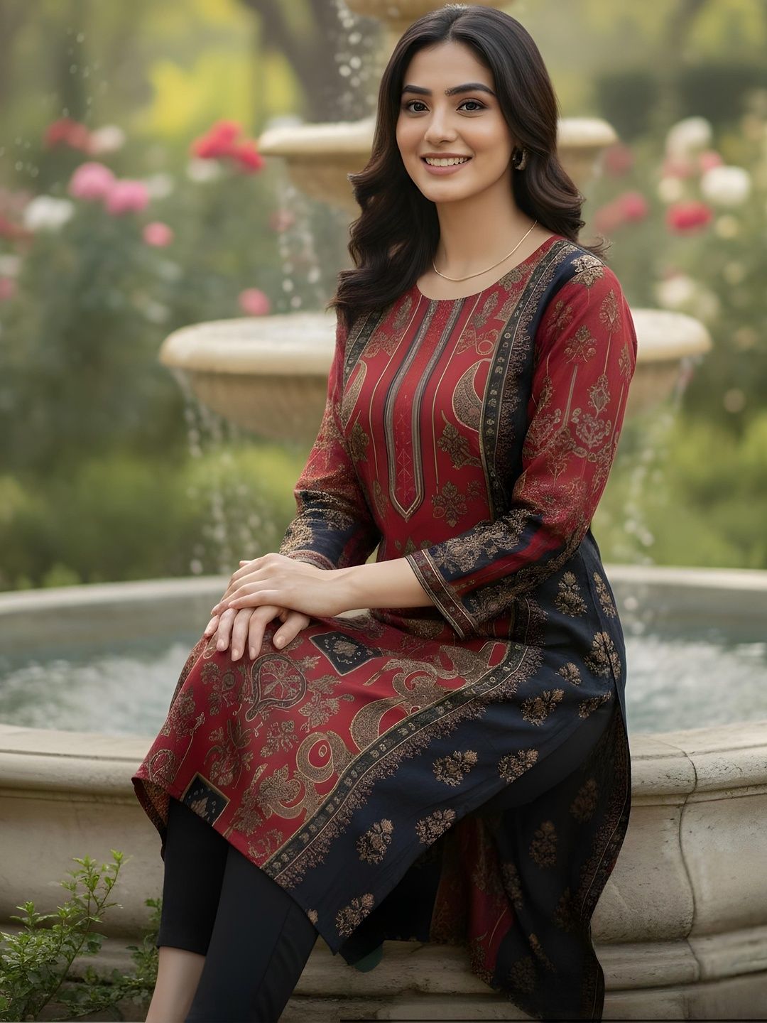 Anouk Women Floral Printed Kurta