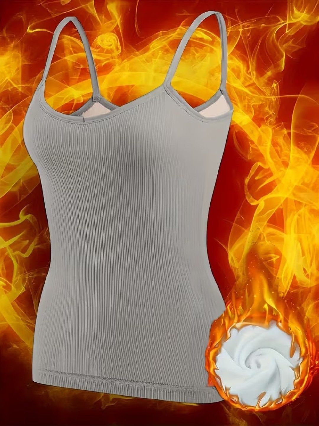 TOMPIK Striped Round Neck Thermal Top