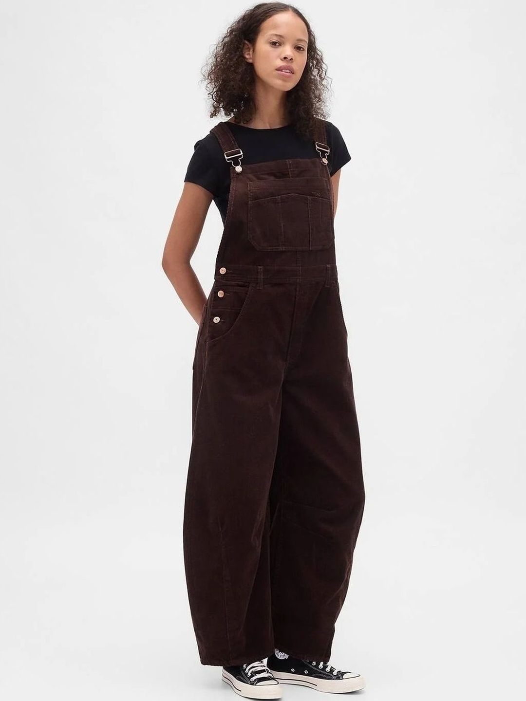 Buy GAP Button Square Neck Baggy Fit Dungarees - Dungarees for