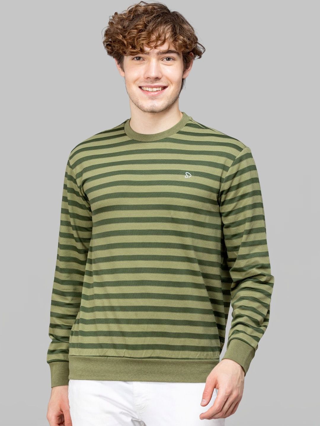 SPORTO Men Striped Sweatshirt