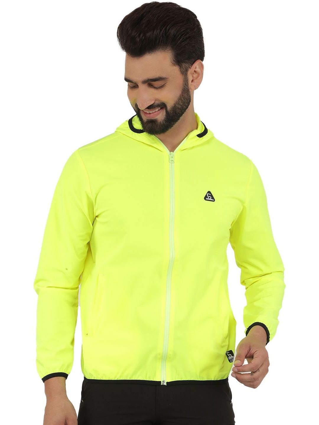 GREENLANDS Men Brand Logo Lightweight Training or Gym Sporty Jacket