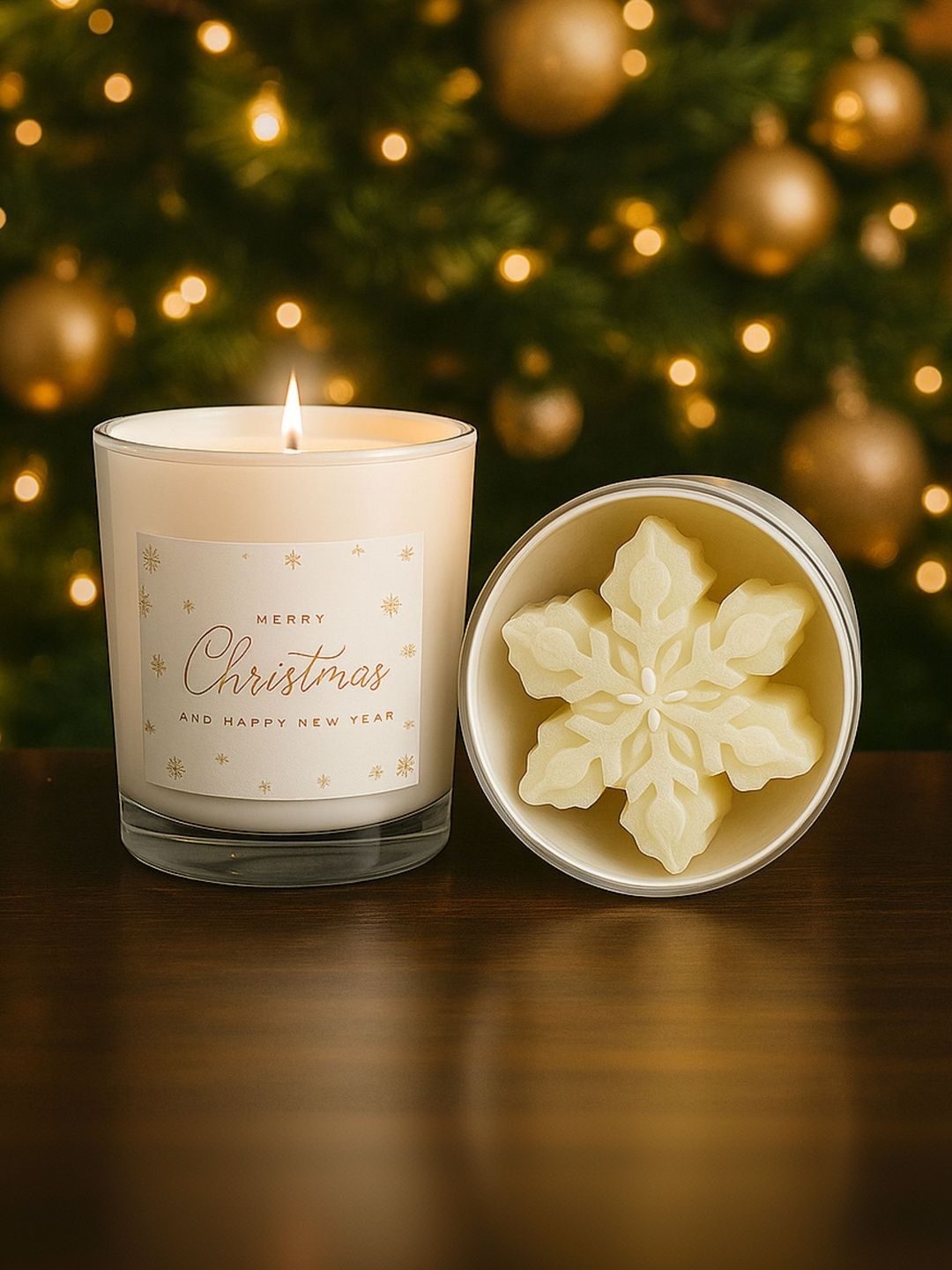Earthly Edges White & Cream-Coloured Typography Printed Jar Candle