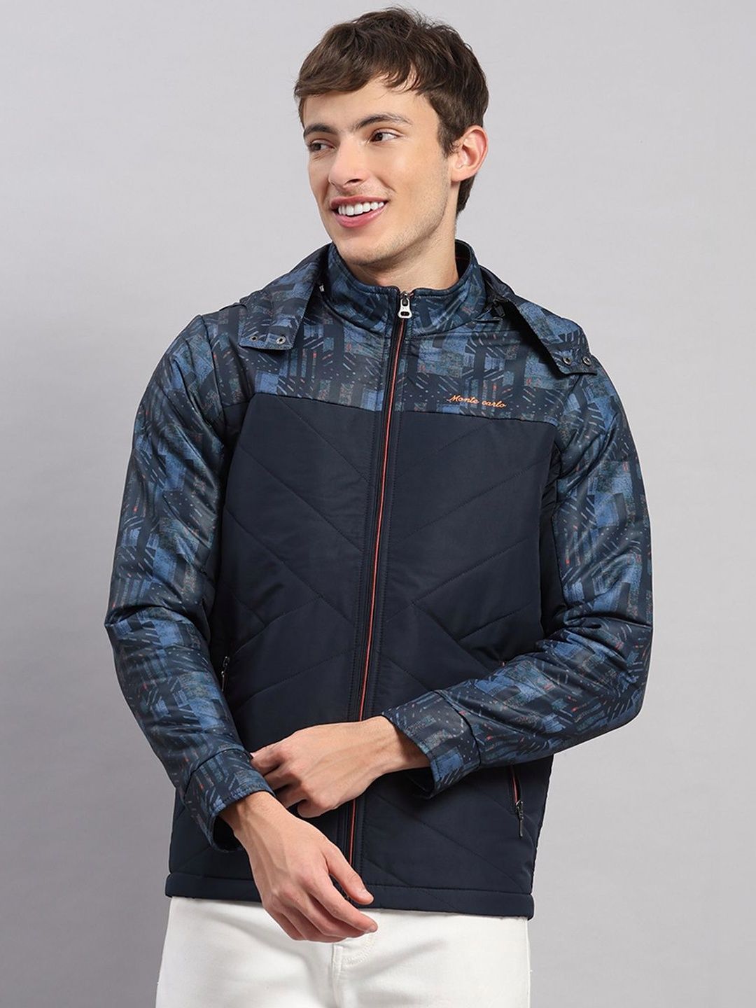 Monte Carlo Men Colourblocked Puffer Jacket