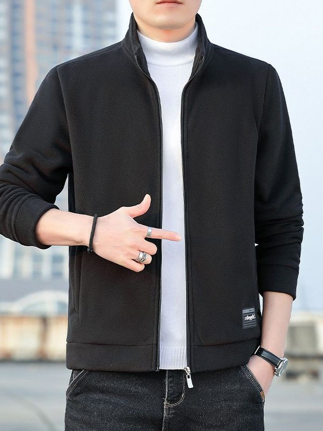 StyleCast x Revolte Men Outdoor Open Front Jacket