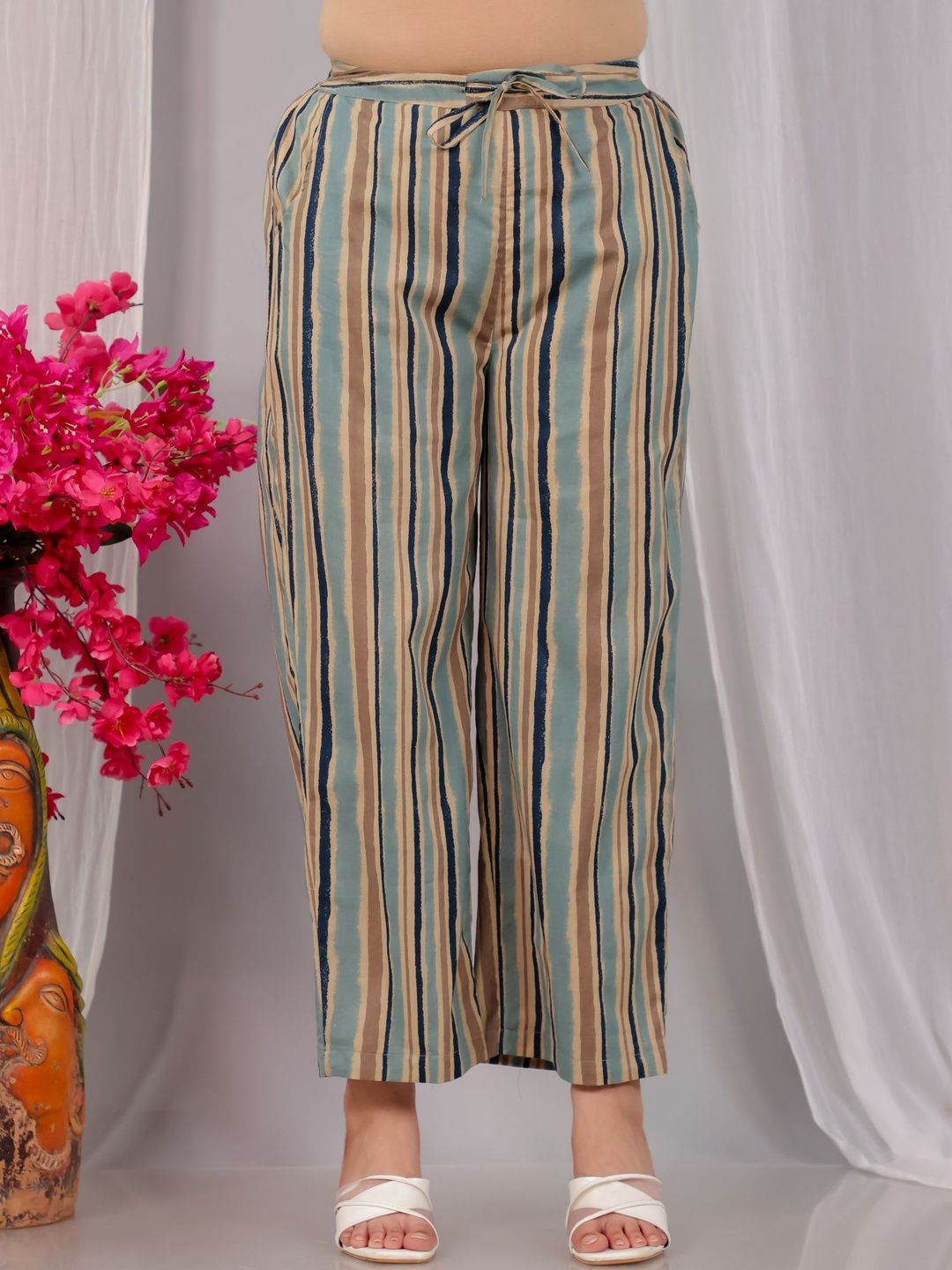 Aramya Women Striped Ethnic Palazzos