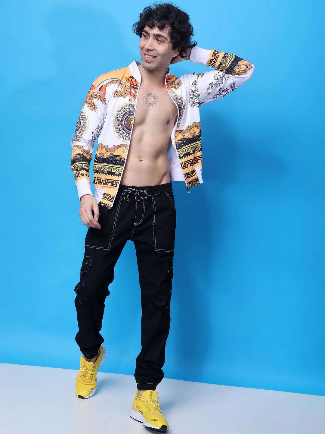 YELLOW TREE Men Lightweight Bomber Jacket