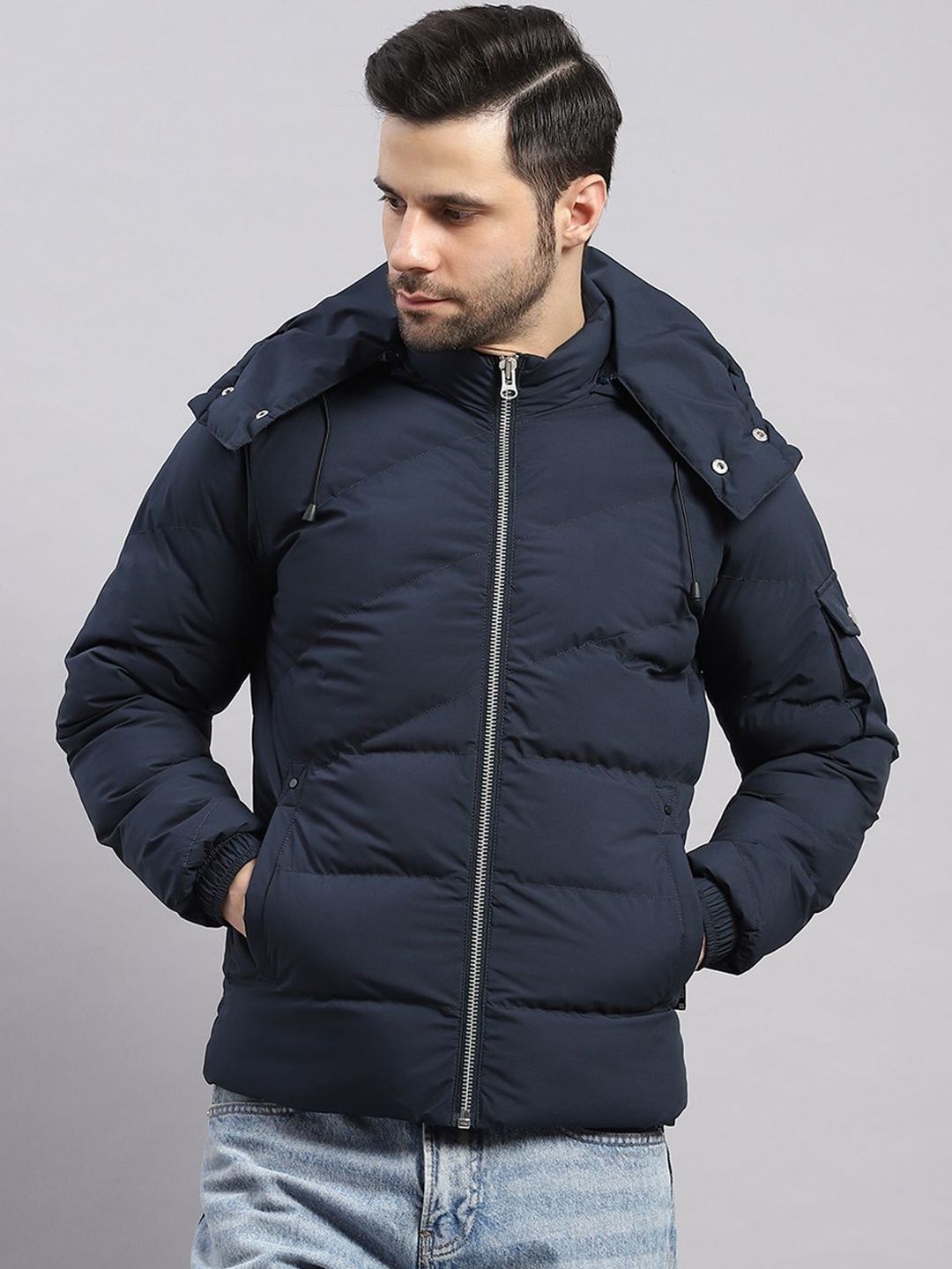 rock.it Men Typography Puffer Jacket