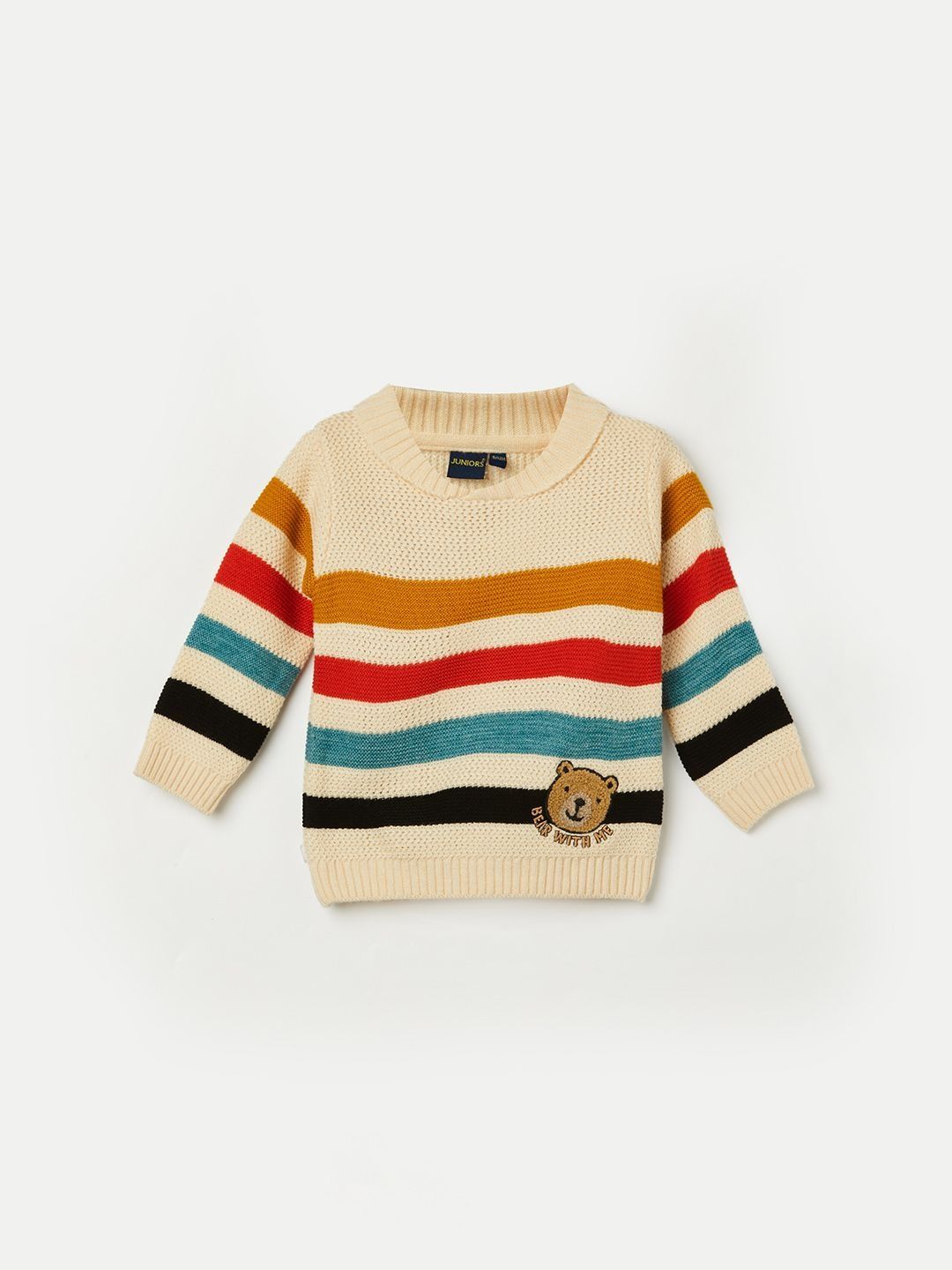 Juniors by Lifestyle Boys Striped Pullover with Embroidered Detail