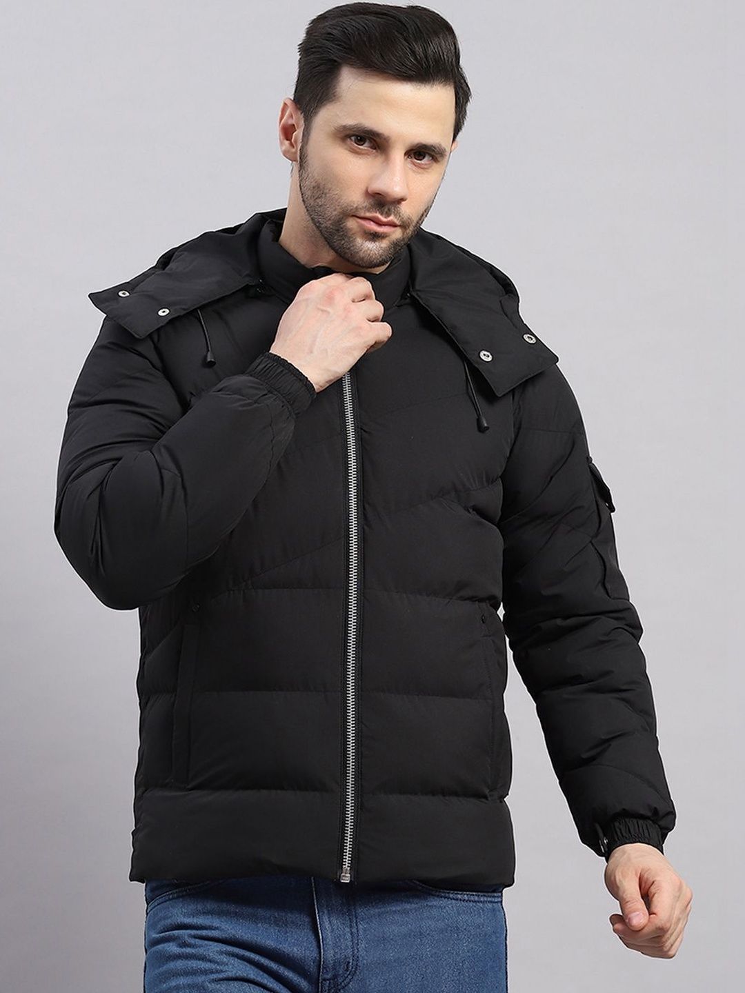 rock.it Men Typography Lightweight Puffer Jacket