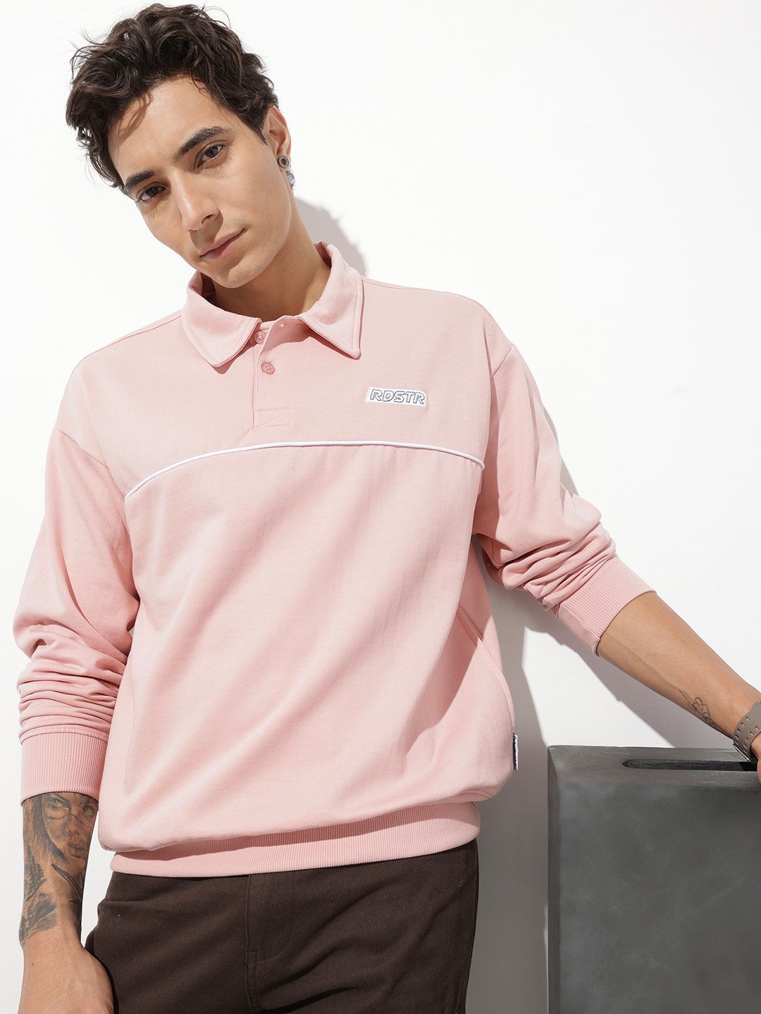 The Roadster Life Co. Relaxed Fit Striped Sweatshirt