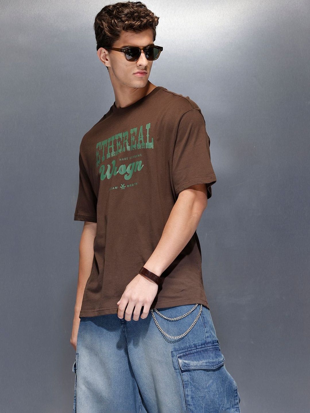 WROGN Men Typography Printed T-shirt