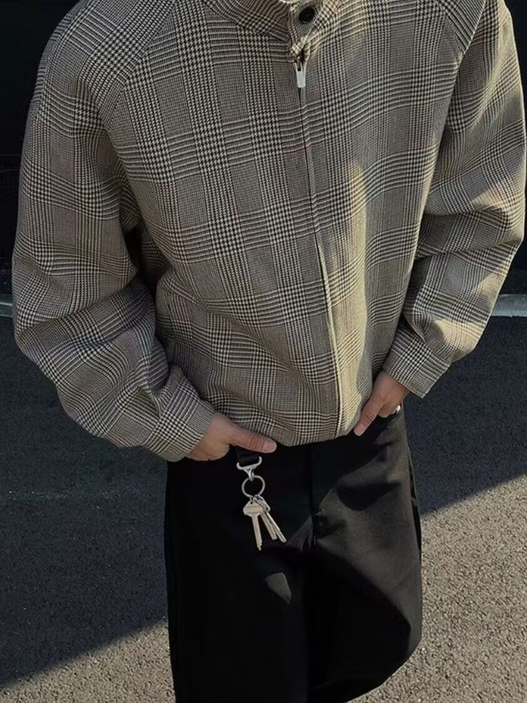 Mast & Harbour Men Checked Bomber Jacket