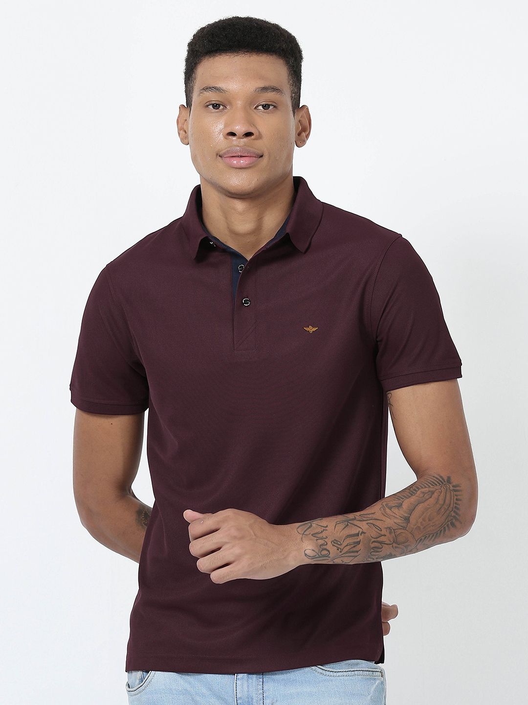 STELLERS Men Regular Fit Polo Collar T-shirt