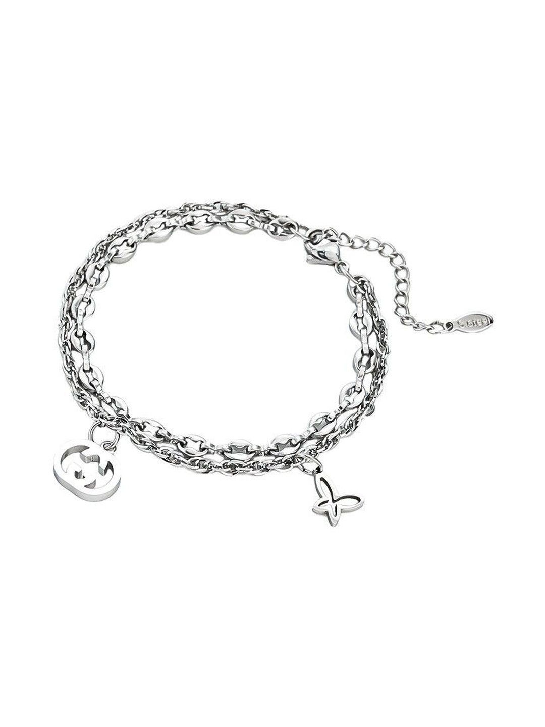 StyleCast x Revolte Men Handcrafted Silver-Plated Link Bracelet