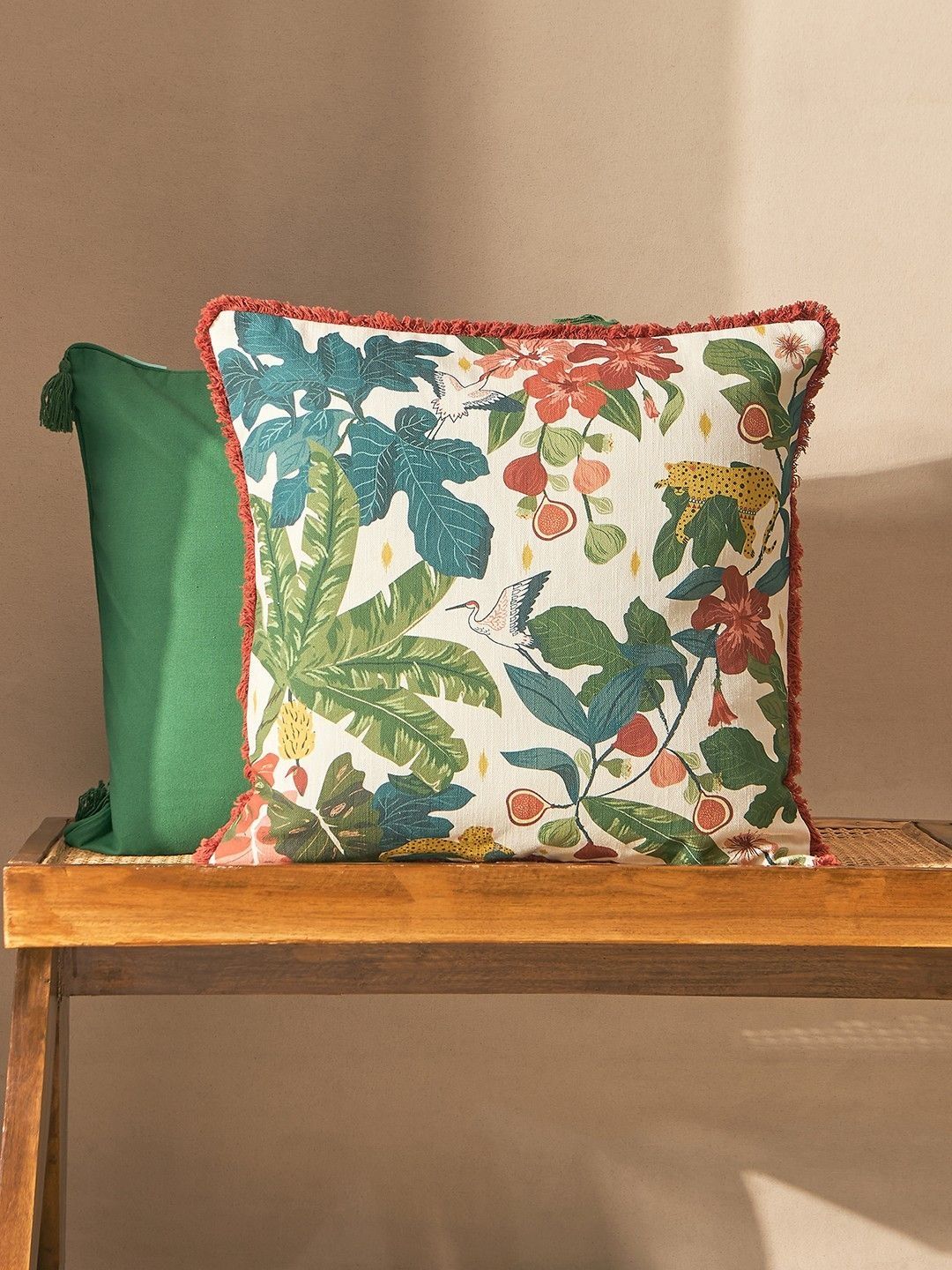 Chumbak Chumbak Lost In Paradise 20" Wild Bloom Cushion Cover