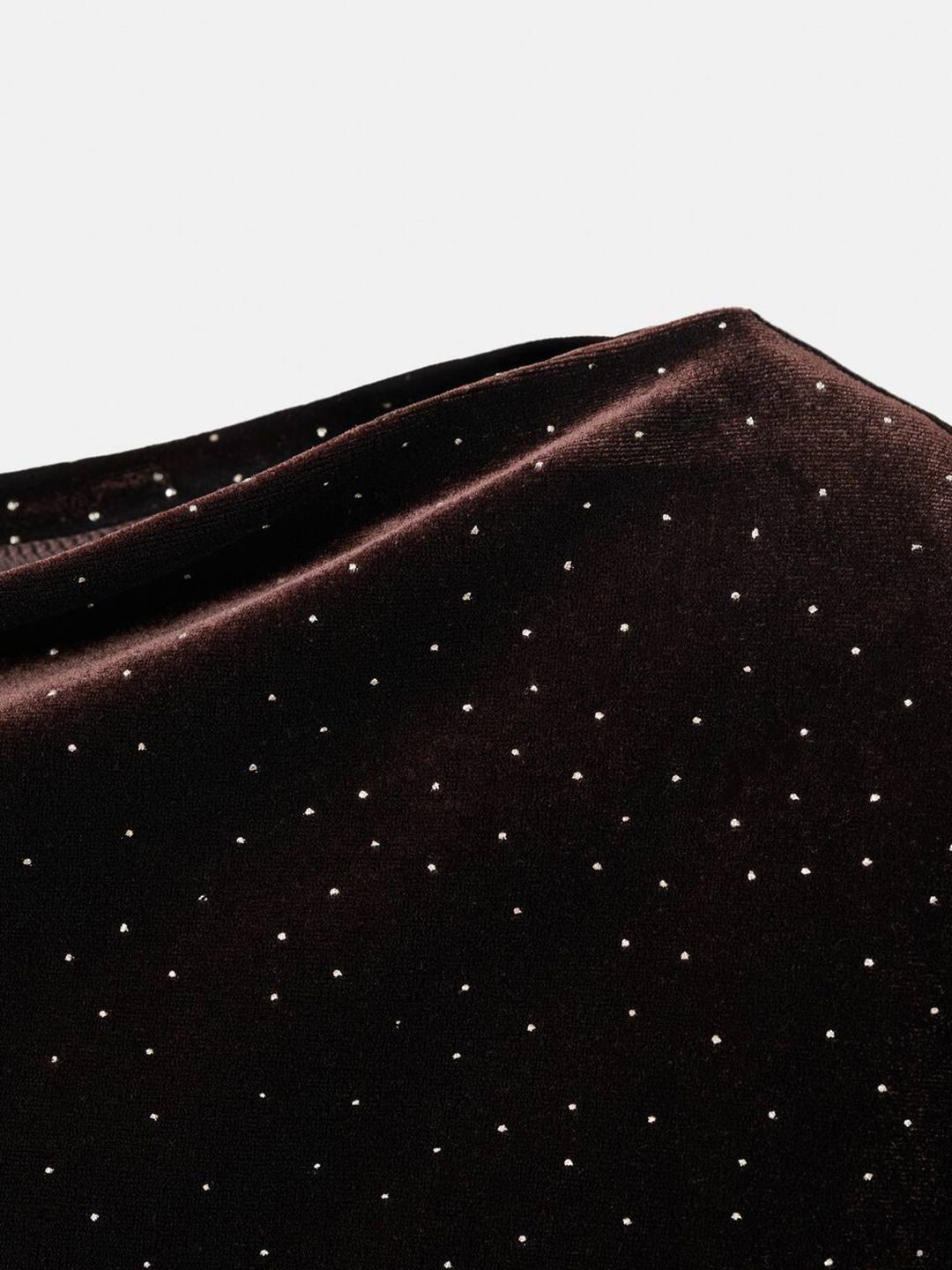 Embellished Velvet Finish One Shoulder A-Line Mini Dress