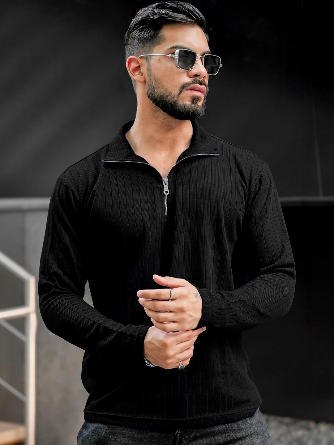 HAPPY KHAJANA Men Polo Collar T-shirt