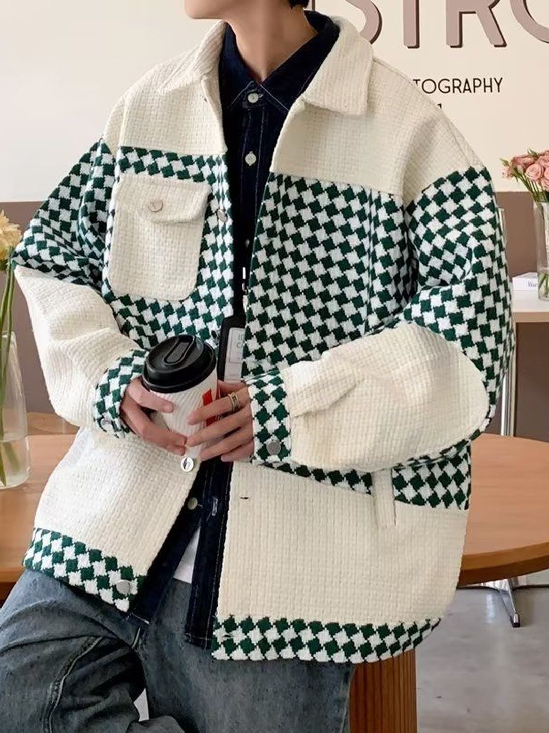 Mast & Harbour Men Checked Woven Jacket