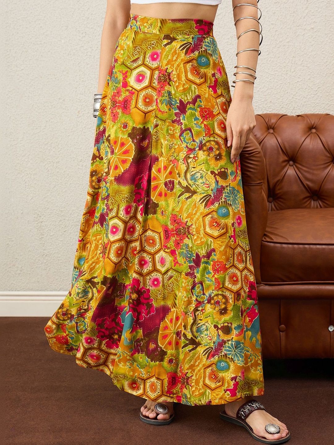 スカート mena Mustard Yellow Pleated Skirt - Buy Mustard Yellow Pleated Skirt