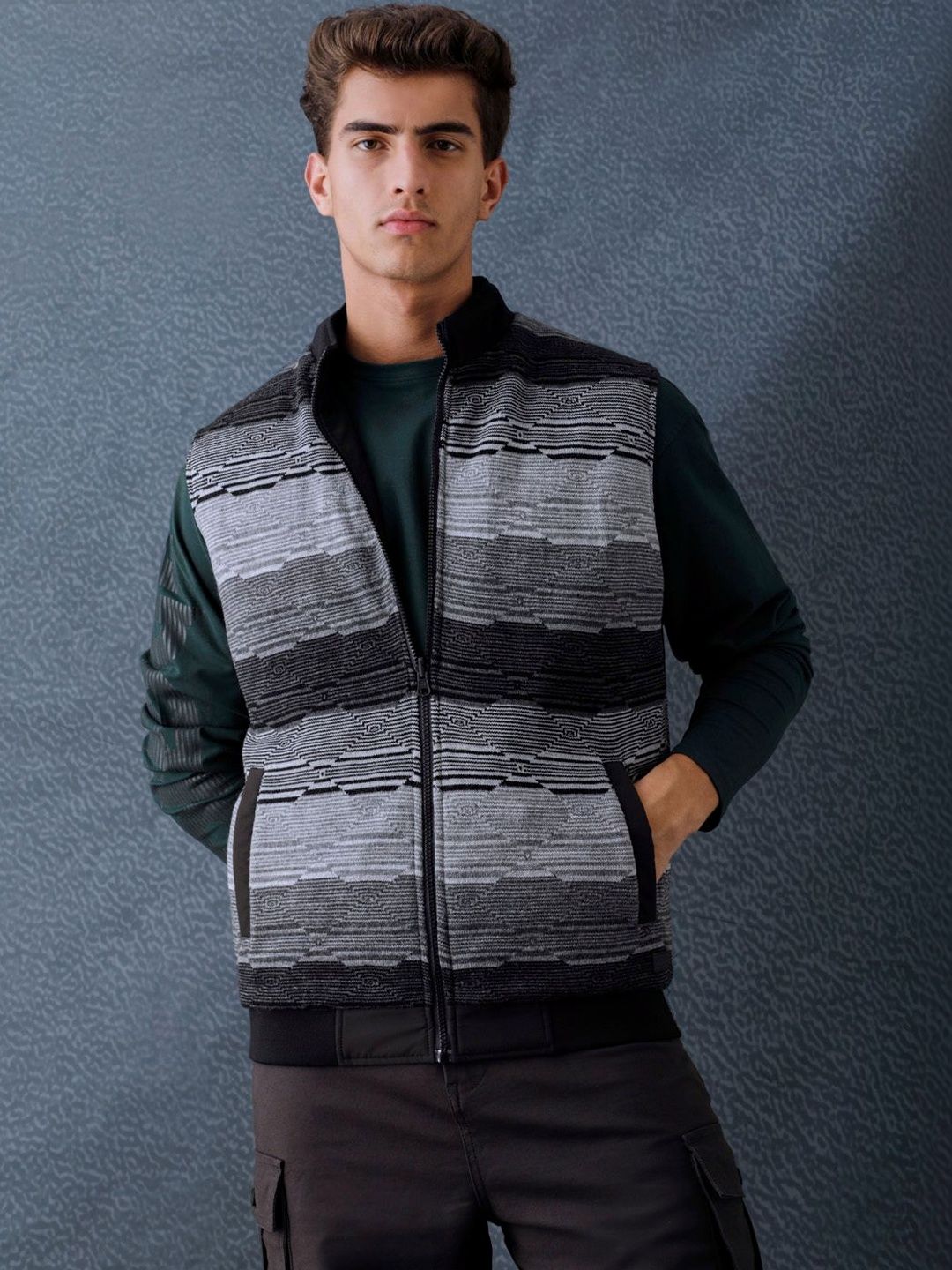 VOLTEDGE Men Reversible Sleeveless Fashion Jacket