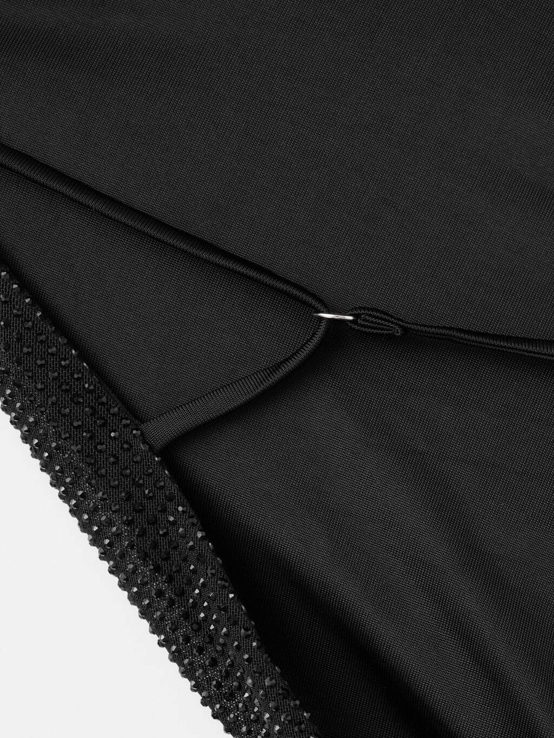 Embellished Halter Neck Styled Back Crop Top
