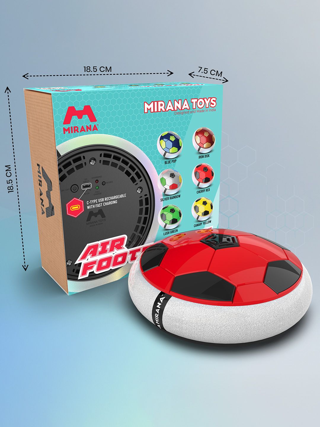 Buy Mirana Kids Air Football Smart C-Type USB Rechargeable Indoor Hover  Football - Activity Toys and Games for Unisex Kids 24906650 | Myntra