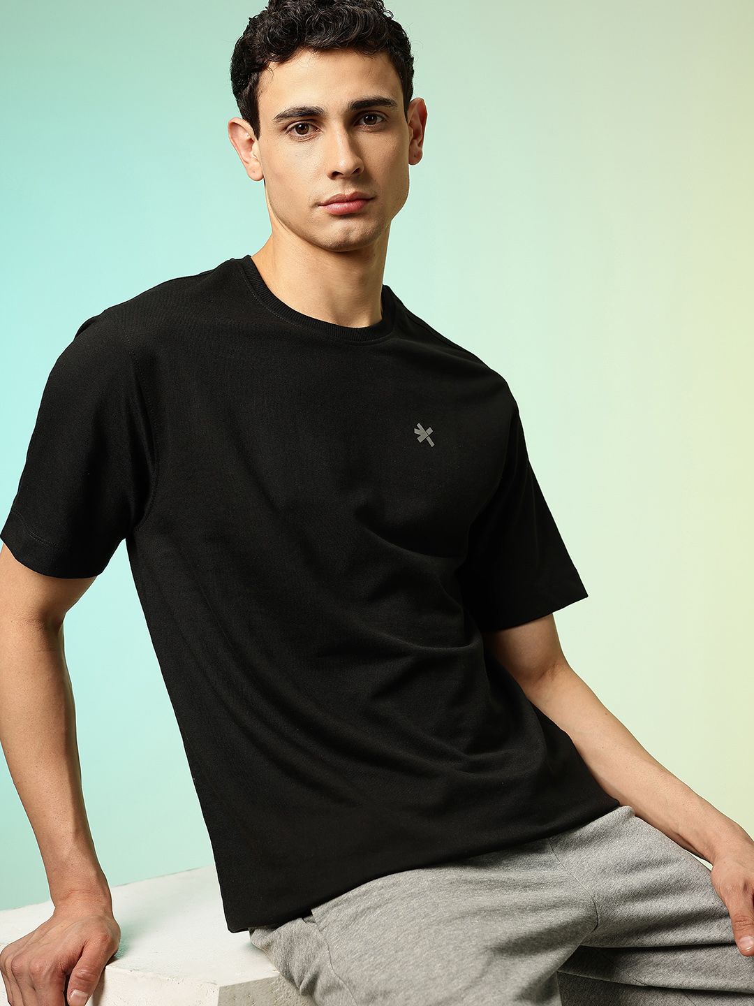 HRX by Hrithik Roshan Round Neck Pure Cotton T-shirt