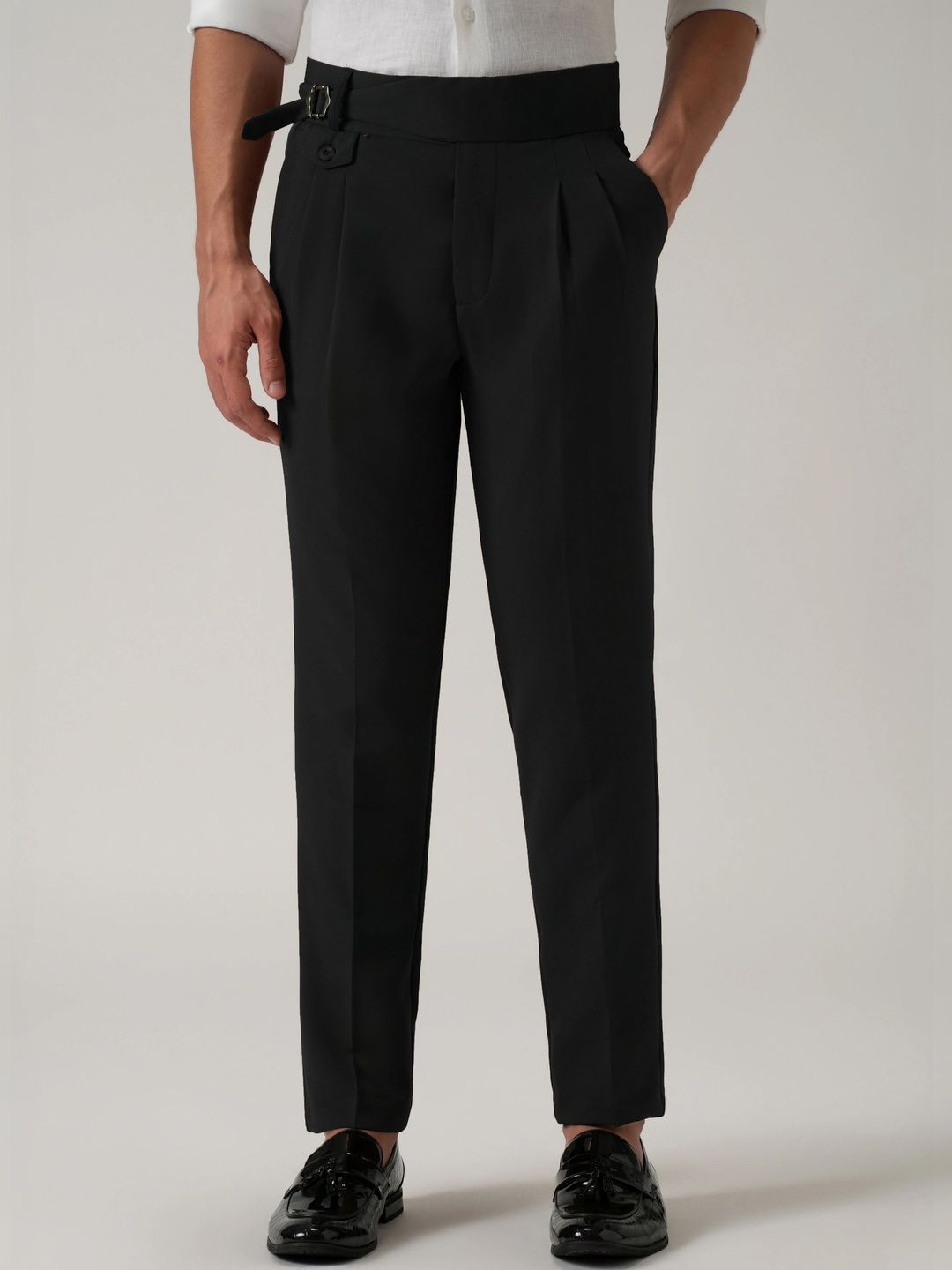 MANCREW Men Tailored Wrinkle Free Pleated Gurkha pant