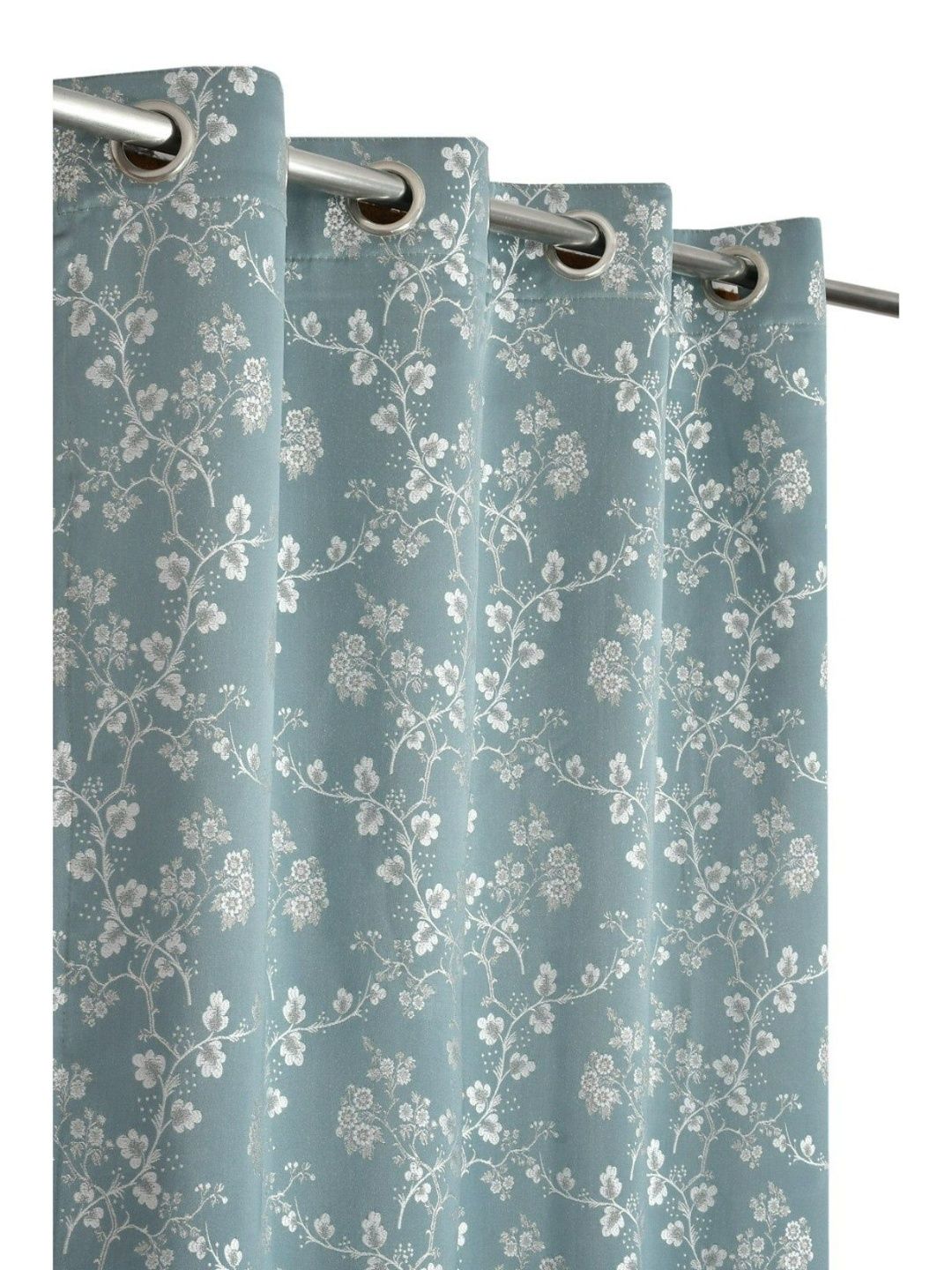 UrbanArts Blue Floral Black Out Window Curtain