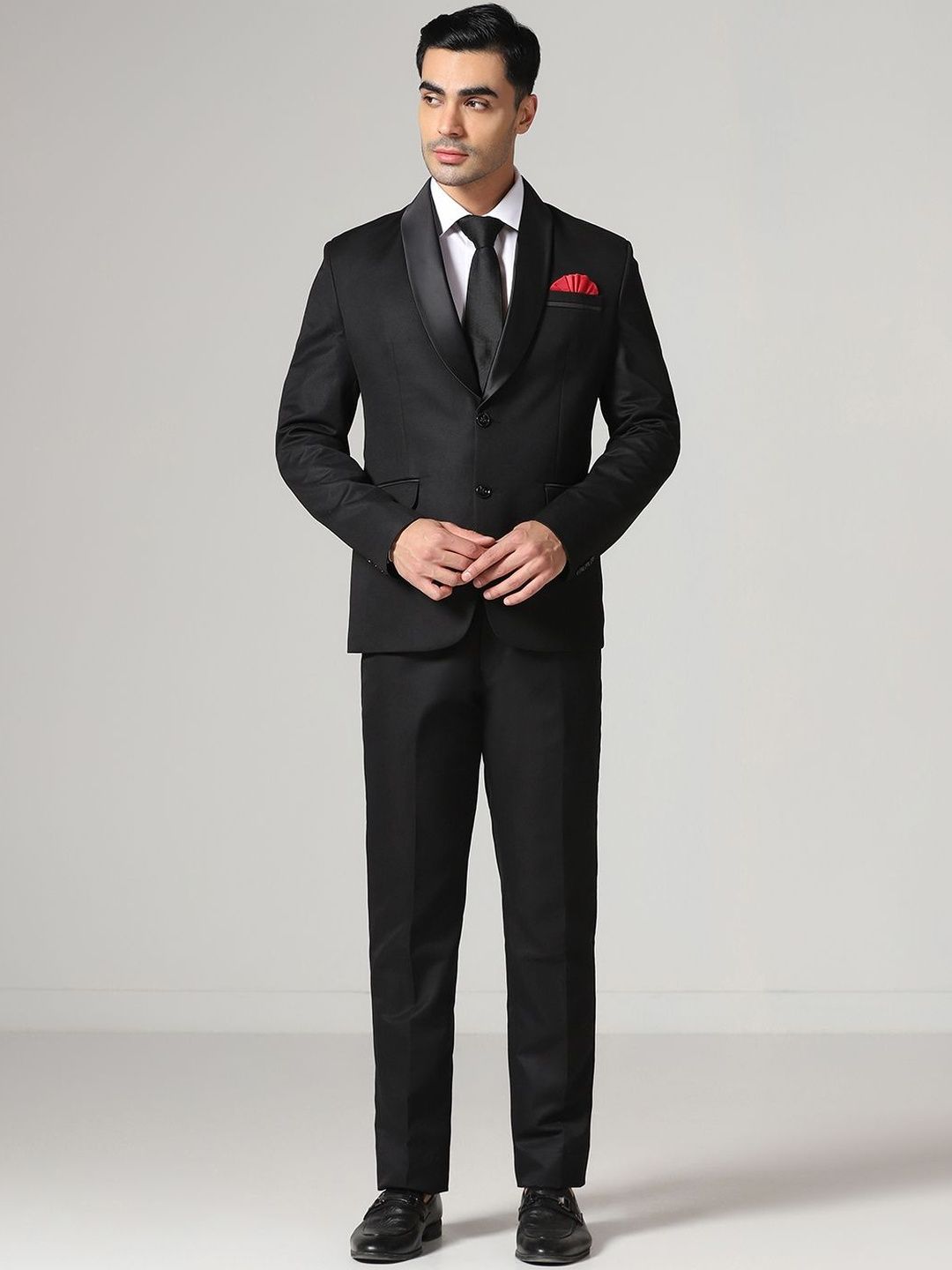 TAHVO Single-Breasted Shawl Collar Two-Piece Tuxedo Suit