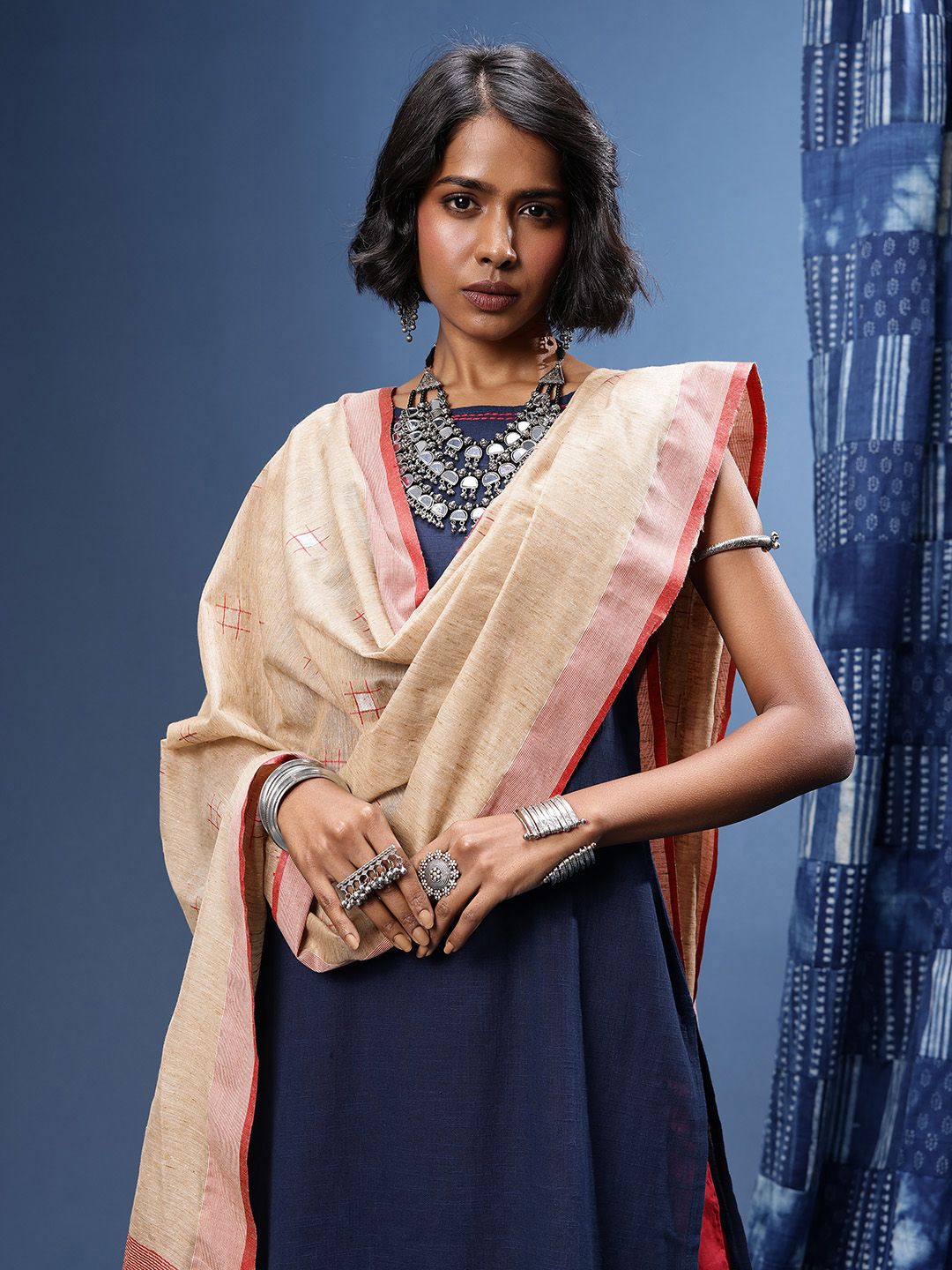 Taavi Woven Legacy Pure Cotton Dupatta
