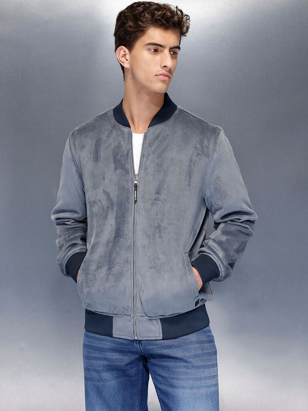 WROGN Men Lightweight Bomber Jacket