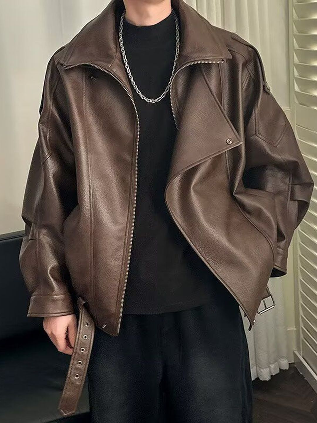 HERE&NOW Men Biker Jacket