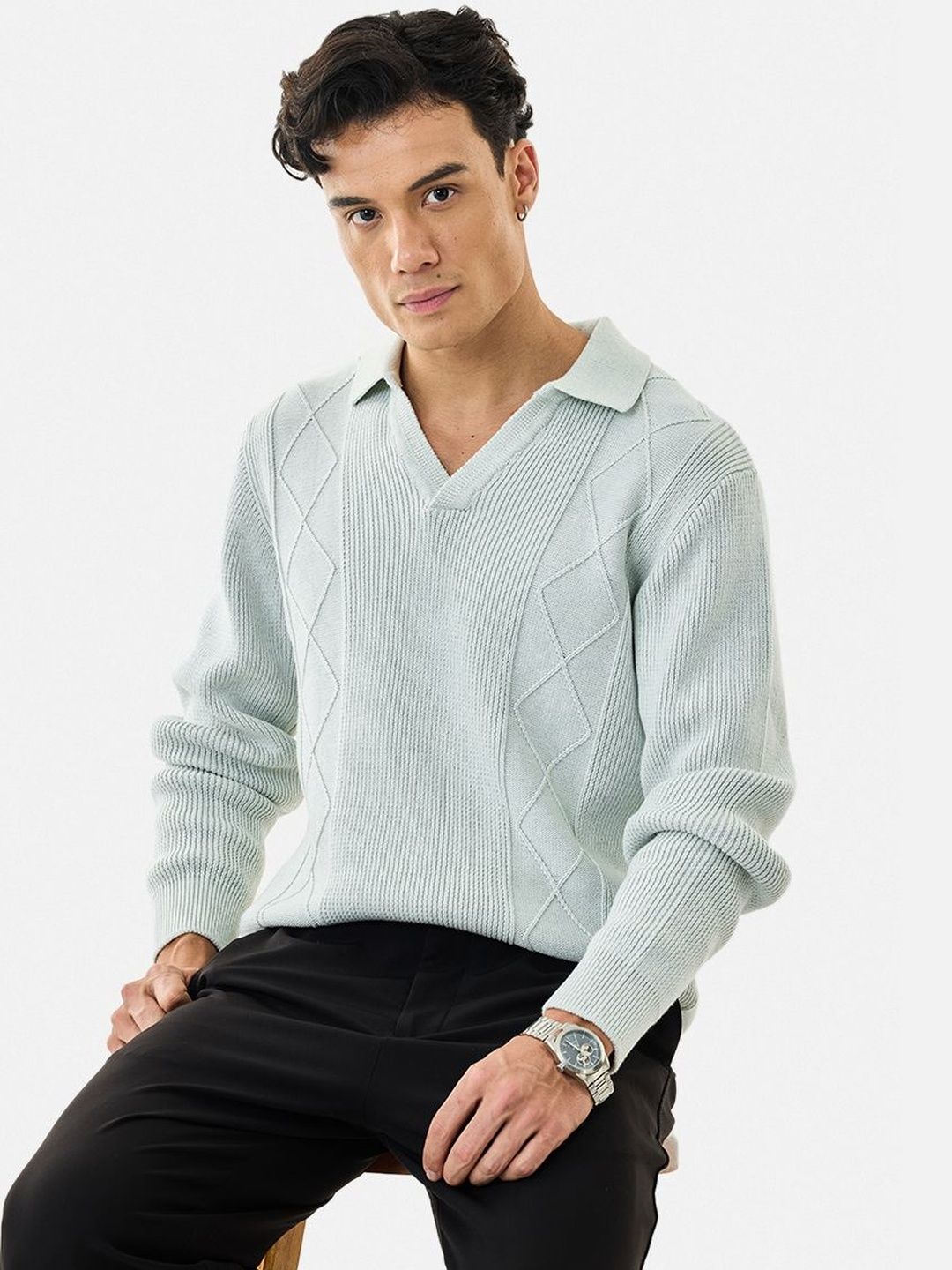Snitch Men Ribbed Pullover