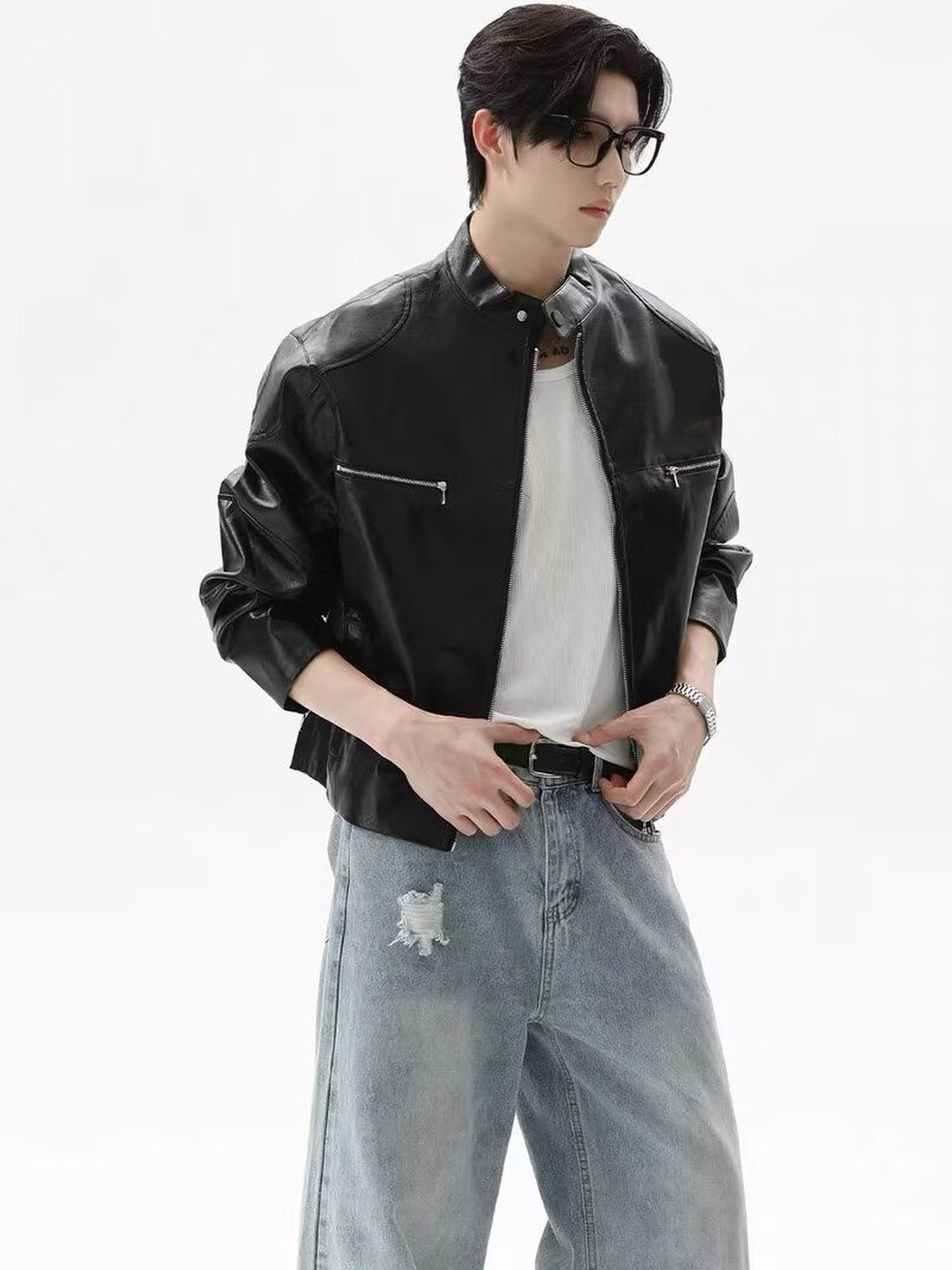 Mast & Harbour Men Biker Jacket