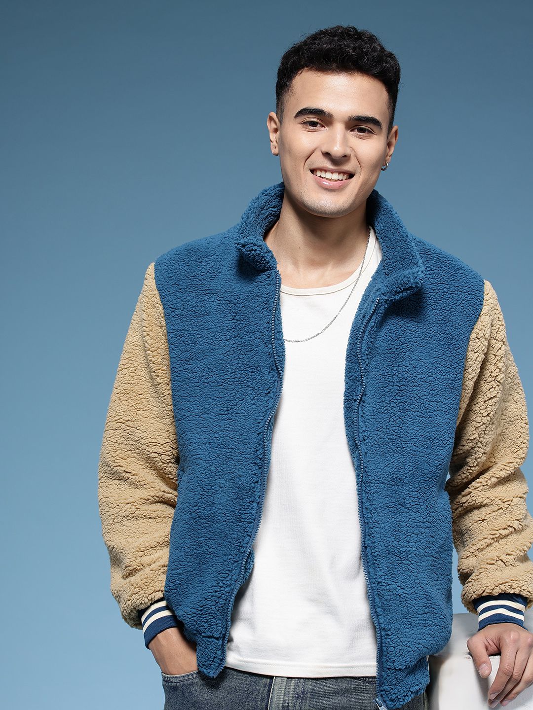 HERE&NOW Stand Collar Bomber Jacket